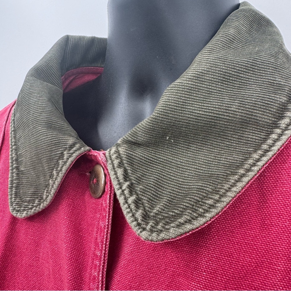 L.L.Bean Women’s XL Vintage Barn Coat Jacket Primaloft Raspberry Red - Picture 3 of 13